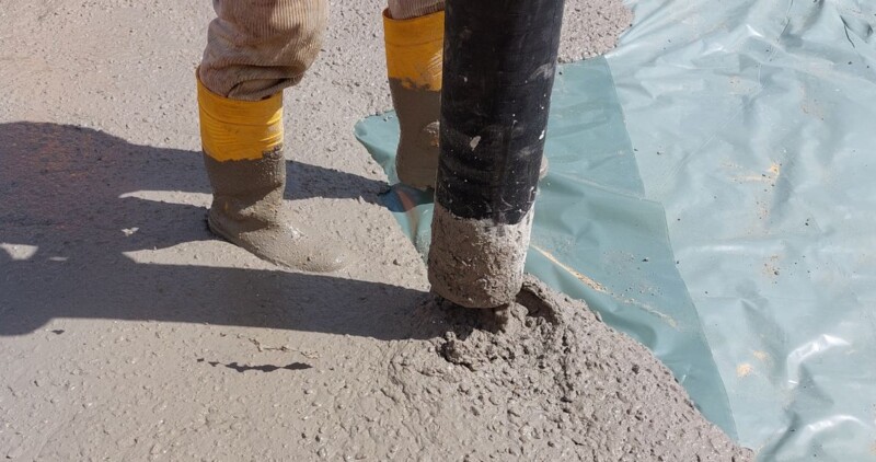 Transportbeton auf der Baustelle