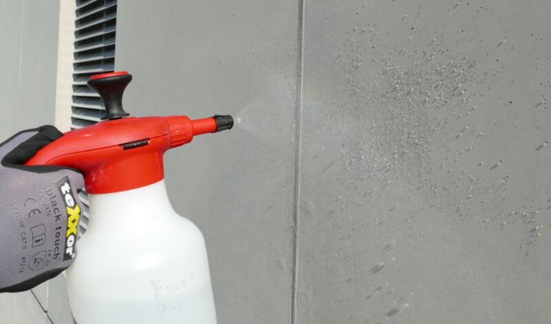 Wasser auf hydrophobem Beton