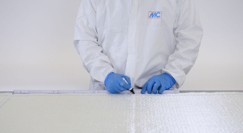 Formatierung der Glasfasermatten