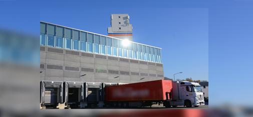 Blick auf den fertigen Neubau der MC-Bauchemie am Standort Bottrop Mitte Oktober 2018.