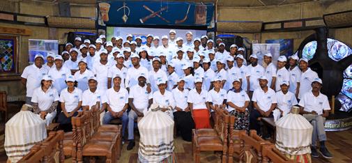 Gruppenbild mit Mitarbeitern der LICON und der MC-Bauchemie beim Kick-off in Äthiopien.