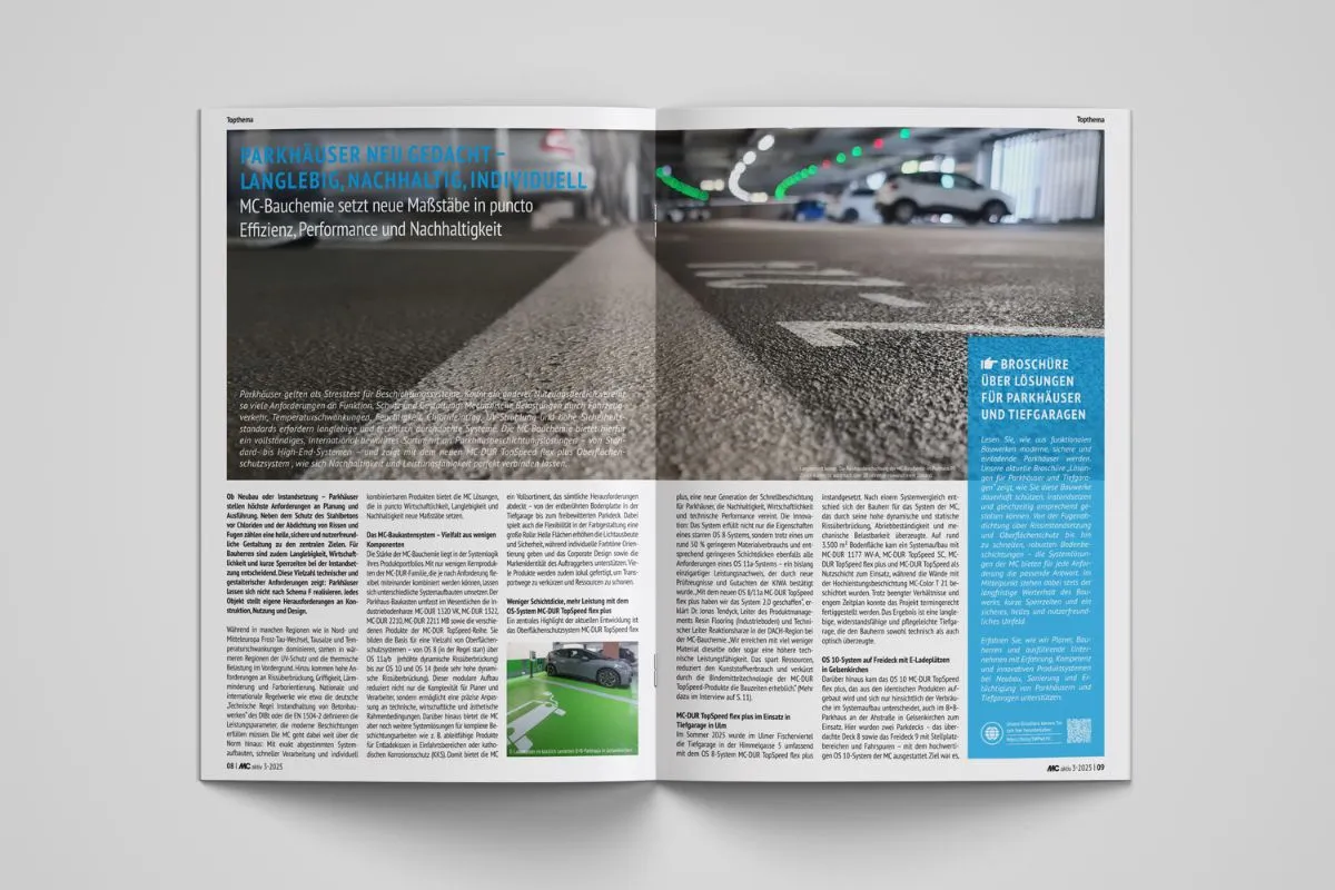 Foto der Doppelseite des Topthemas Parkhäuser