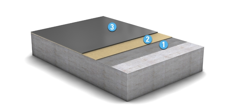 Einfache farbliche Gestaltung, MC-DUR TopSpeed + Glasperlen