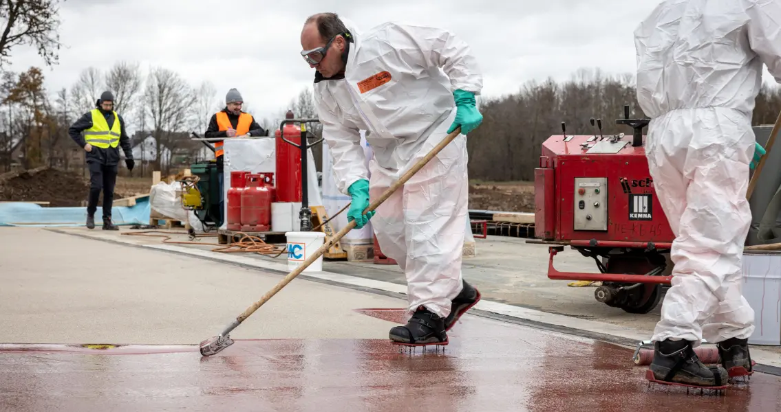 Applikation der Versiegelung