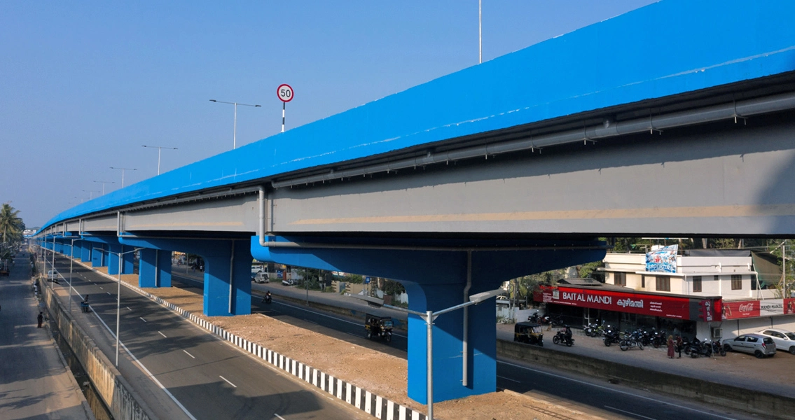 Kazhakuttam Elevated Highway in der Provinzhauptstadt Trivandrum
