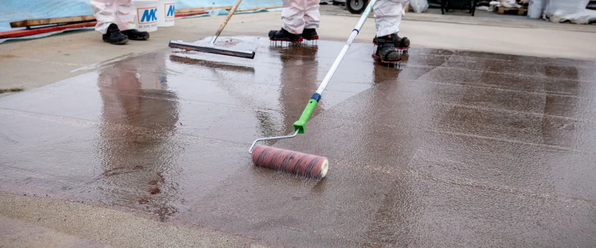 Applikation der Grundierung