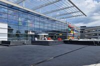 Der Eingangsbereich der Green Garden Mall in Zagreb