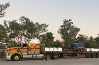 Logistische Herausforderung: Die Produkte mussten 3700 km bis Jabiru transportiert werden.