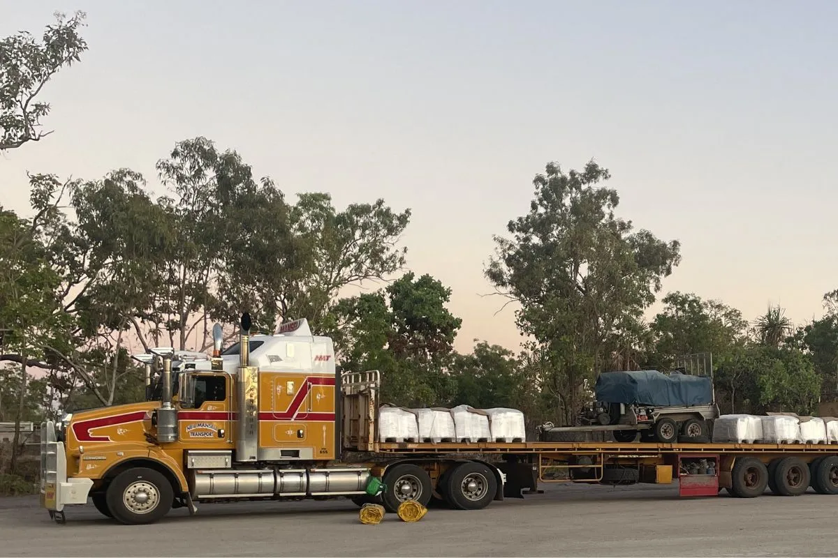 Logistische Herausforderung: Die Produkte mussten 3700 km bis Jabiru transportiert werden.