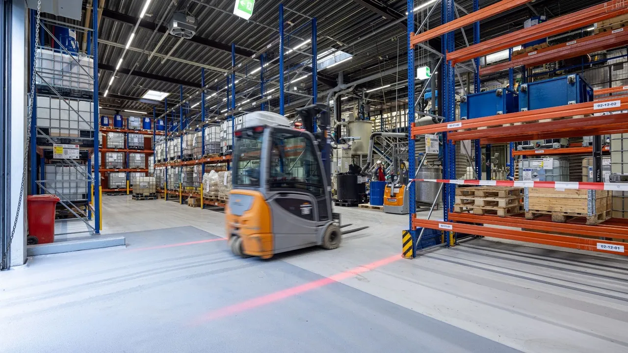 Bei hebro®chemie in Mönchengladbach wurden die Bodenflächen im laufenden Betrieb saniert. 