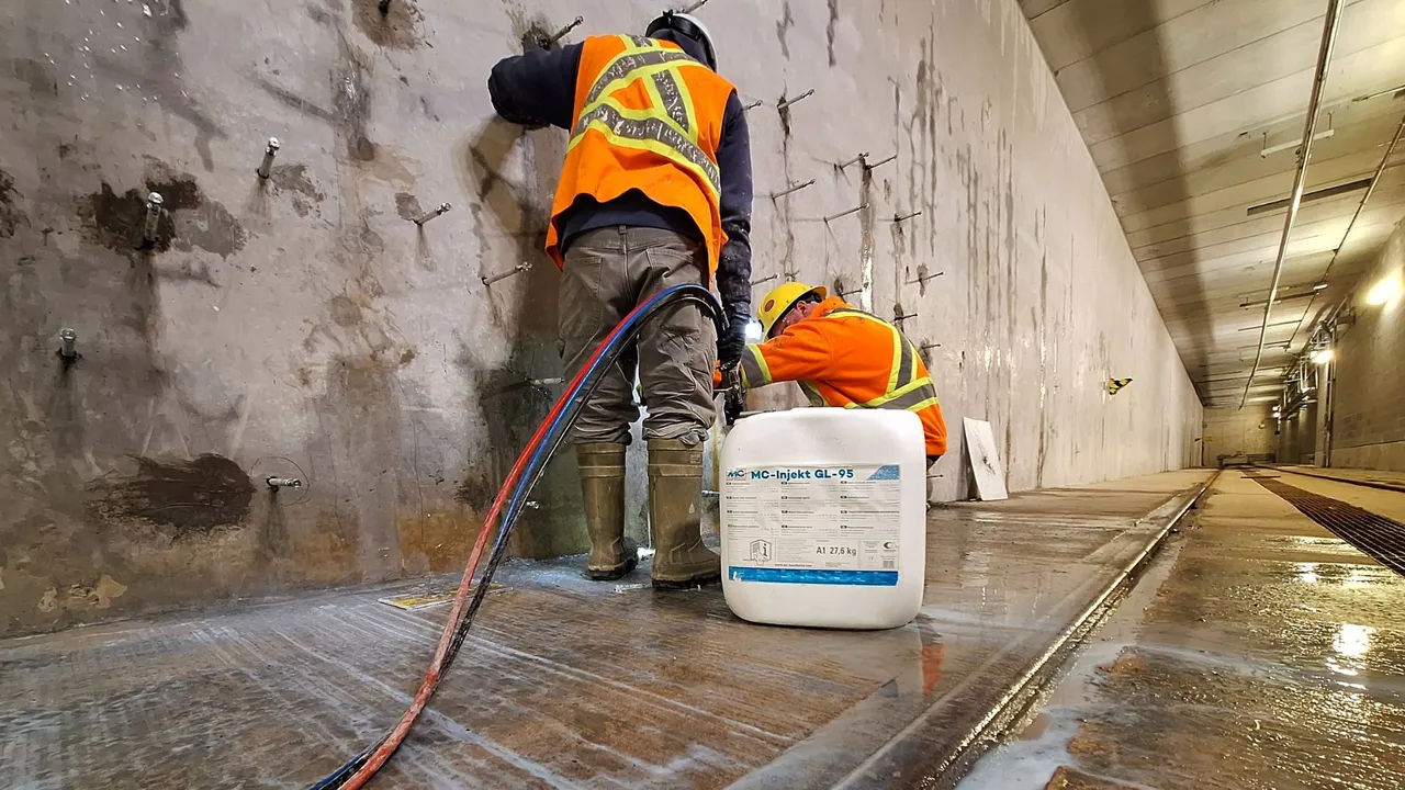 Die Packer sind gesetzt, die Injektion ist in vollem Gange.