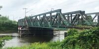 Blick auf die Eisenbahnbrücke Bremen-Burg