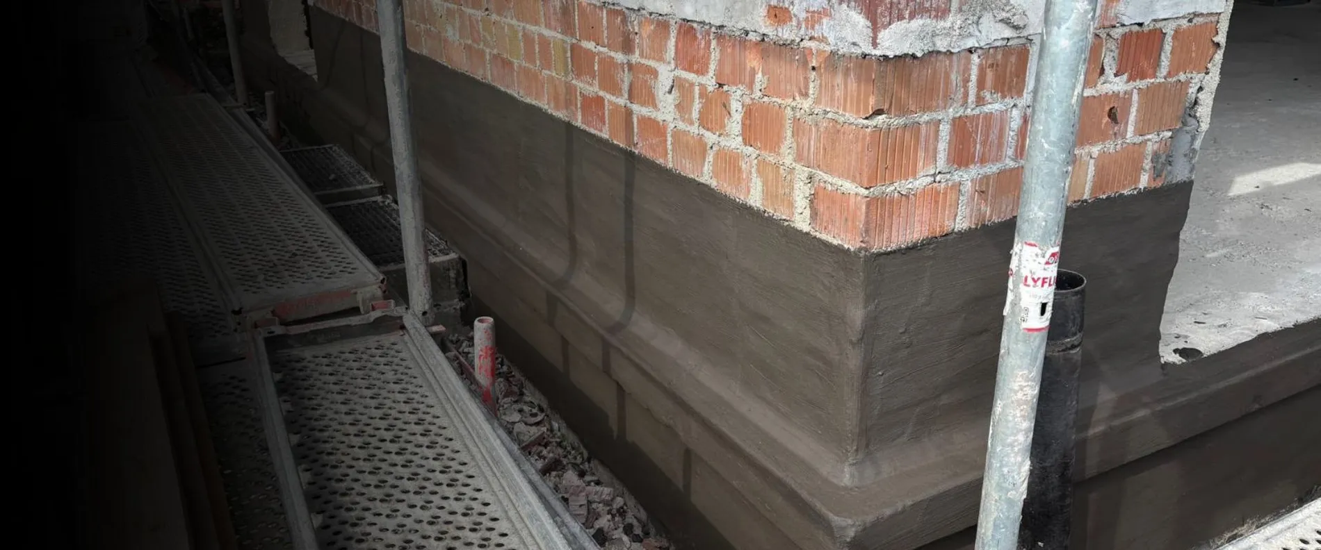 Reaktivabdichtung auf der Baustelle