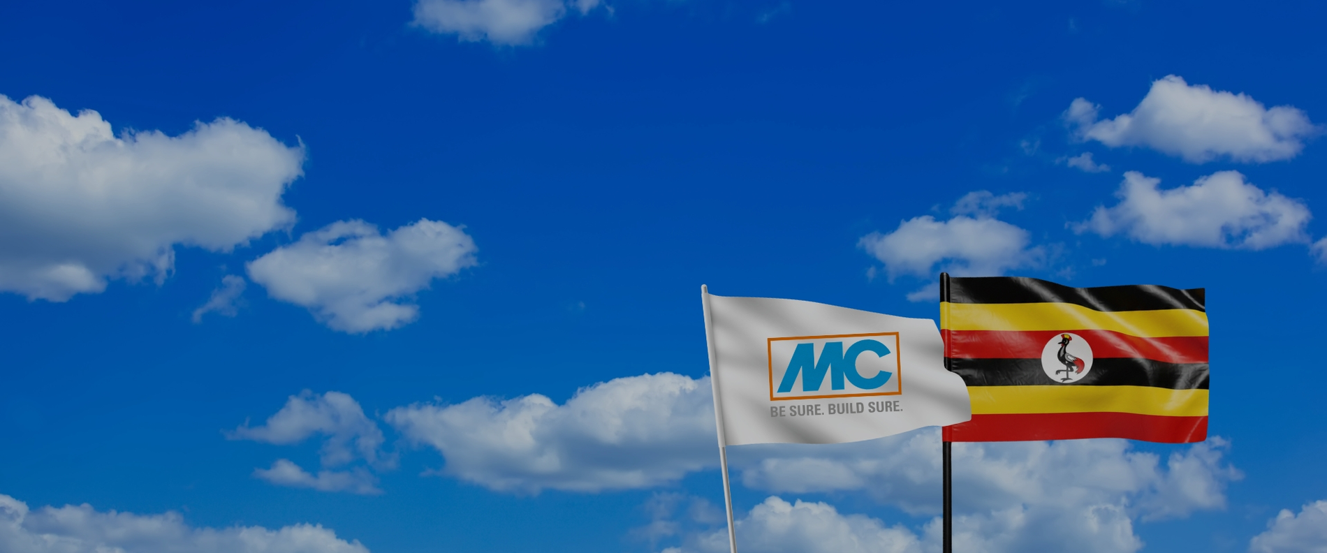 Flagge der MC und Uganda