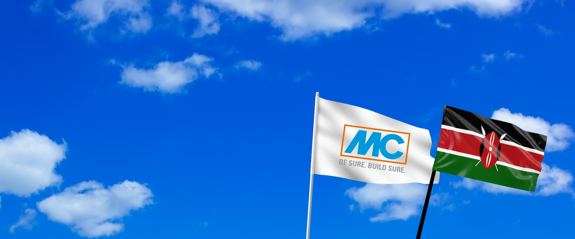 Flagge von MC und Kenia