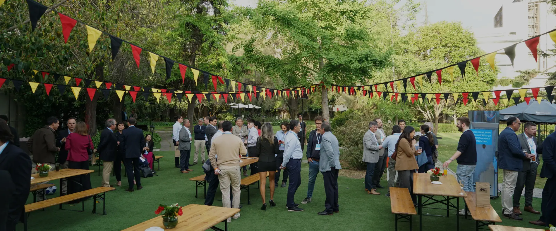 Feier im Freien im Club Manquehue in Santiago de Chile