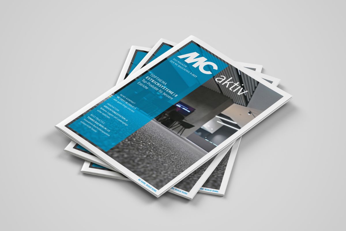 In der neuen Ausgabe unseres Kundenmagazins MC aktiv stehen unsere Estrichsysteme im Fokus.