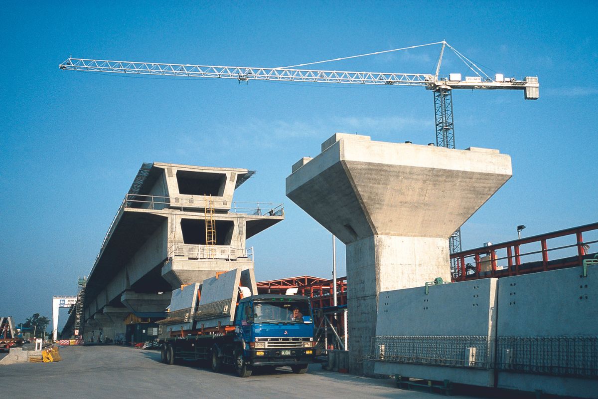 Der Taiwan High Speed Railway wurde in einer Rekordzeit von etwas mehr als zwei Jahren gebaut.